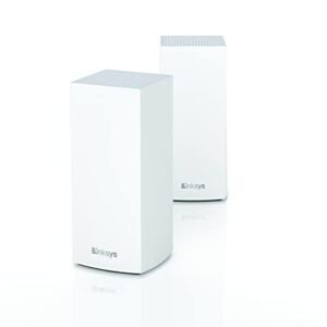 Linksys MX8000/MX8400 Mesh WiFi Router – AX4200 WiFi 6 Router – Velop Tri-Band WiFi Mesh Router – WiFi 6 Mesh Computer Routers for Wireless Internet – Connect 80+ Devices, 5,400 Sq Ft, 2-Pk