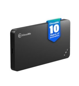 GlocalMe U3 4G LTE Mobile Hotspot, Portable WiFi Hotspot for Travel in 200+ Countries, No SIM Card Needed, 10 Connected Devices and Global 1GB Data 90 Days, Pocket WiFi Hotspot Device (U3 Black)