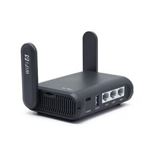 GL.iNet GL-AXT1800 (Slate AX) Portable Travel Router, Pocket Wi-Fi 6 Wireless Internet Router, Portable VPN Routers WiFi for Travel, Public Computer Routers, Business, Moblie/RV/Cruise/Plane