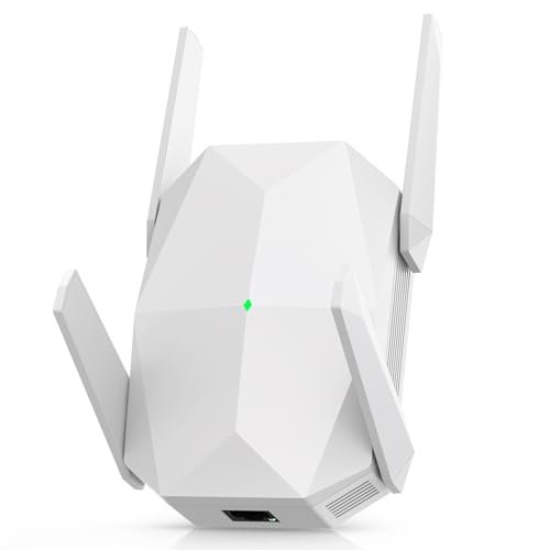 2025 AX3000 WiFi 6 Range Extender, WiFi Extender Signal Booster with Gigabit Ethernet Port, Dual Band (2.4G&5.8G) WiFi Repeater Cover to 13888sp.ft, Faster Speed and Wider Cover, Quick Setup (White)