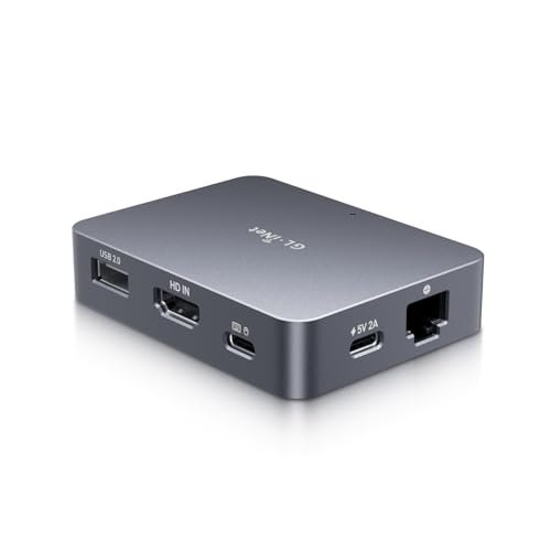 GL.iNet Comet (GL-RM1) Remote KVM Control Over Internet, 4K@30Fps, Tailscale Support, Remote Keyboard, Video, Mouse,Install OS Via BIOS Control, Adapted KVM Switches, Mouse Jiggler for Home Work