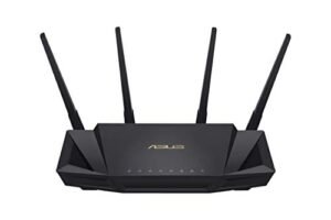 ASUS RT-AX3000 Ultra-Fast Dual Band Gigabit Wireless Router – Next Gen WiFi 6, Adaptive QoS, and AiProtection by Trend Micro | 1x WAN, 4x 1G LAN, 1x USB 3.0 – AiMesh Compatible