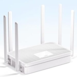 BLIYEE 2025 New AX3000 WiFi 6 Router, Dual Band Full Gigabit Router, High Speed Port with 6 High-Gain Antennas, Wireless Networking, Long Range Coverage