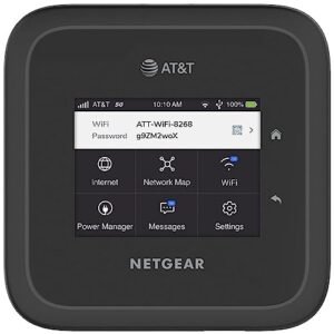 NETGEAR Nighthawk M6 Pro Mobile Hotspot 5G mmWave, 8Gbps, Unlocked, AT&T & T-Mobile, International Roaming, Portable WiFi Device for Travel, 5G Modem Wireless Router (MR6500) (Renewed)